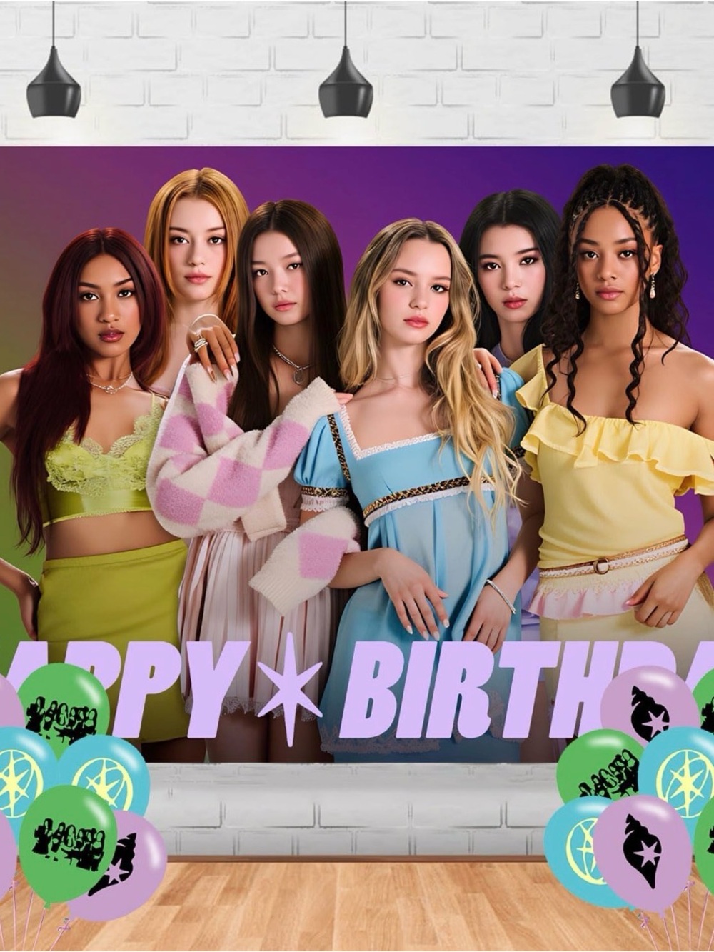 Katseye Birthday Backdrop